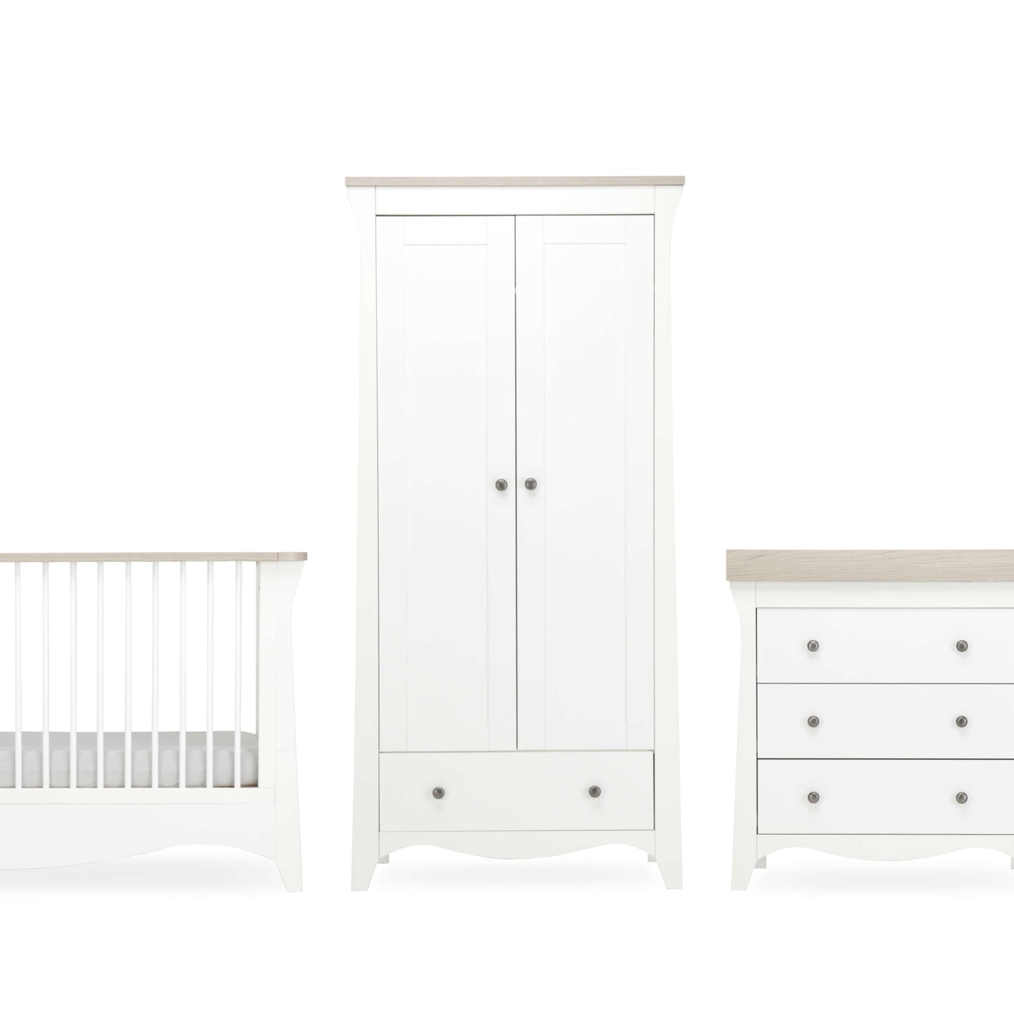 CuddleCo Clara 4pc Furniture Set - White & Ash