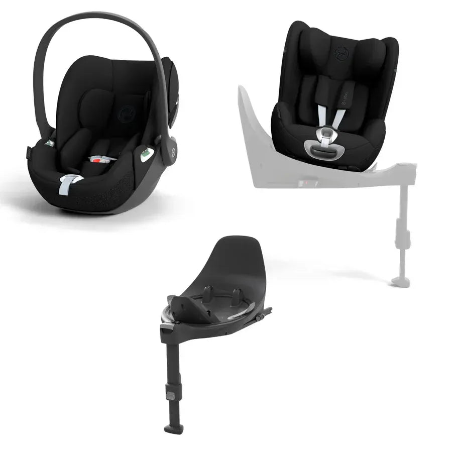 Cybex Cloud T , Sirona T and Base T i-Size Complete Modular Bundle - Black