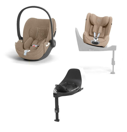 Cybex Cloud T , Sirona T and Base T i-Size Complete Modular Bundle - Cozy Beige
