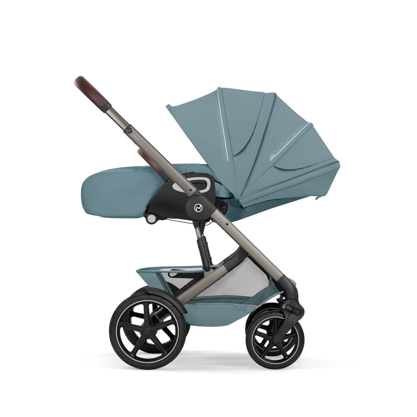 Cybex Talos S Lux & Fold Carrycot Accessory Bundle - Taupe/Stormy Blue (2026)