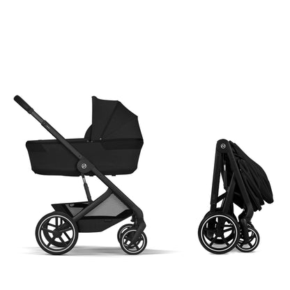 Cybex Talos S Lux with Fold Carrycot - Black/Moon Black (2026)