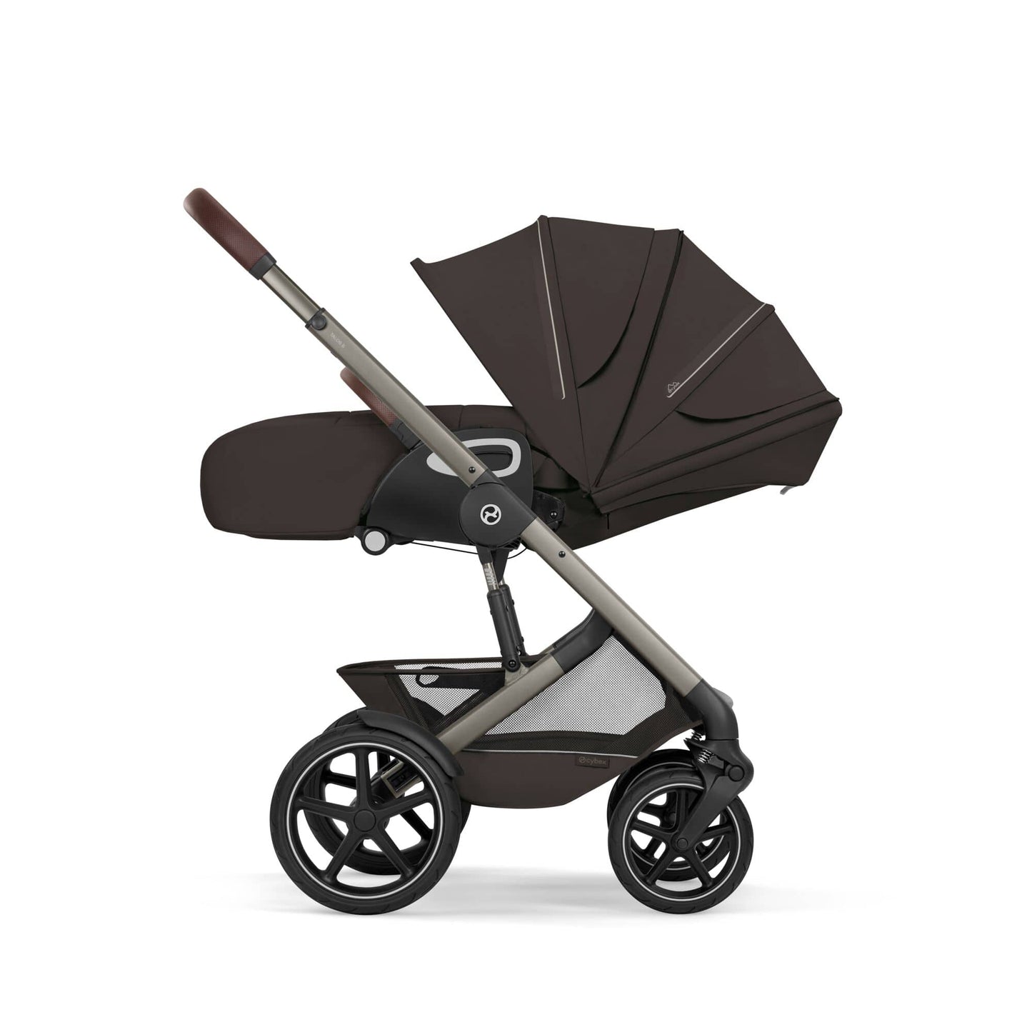 Cybex Talos S Lux with Fold Carrycot - Taupe/Chocolate Brown (2026)
