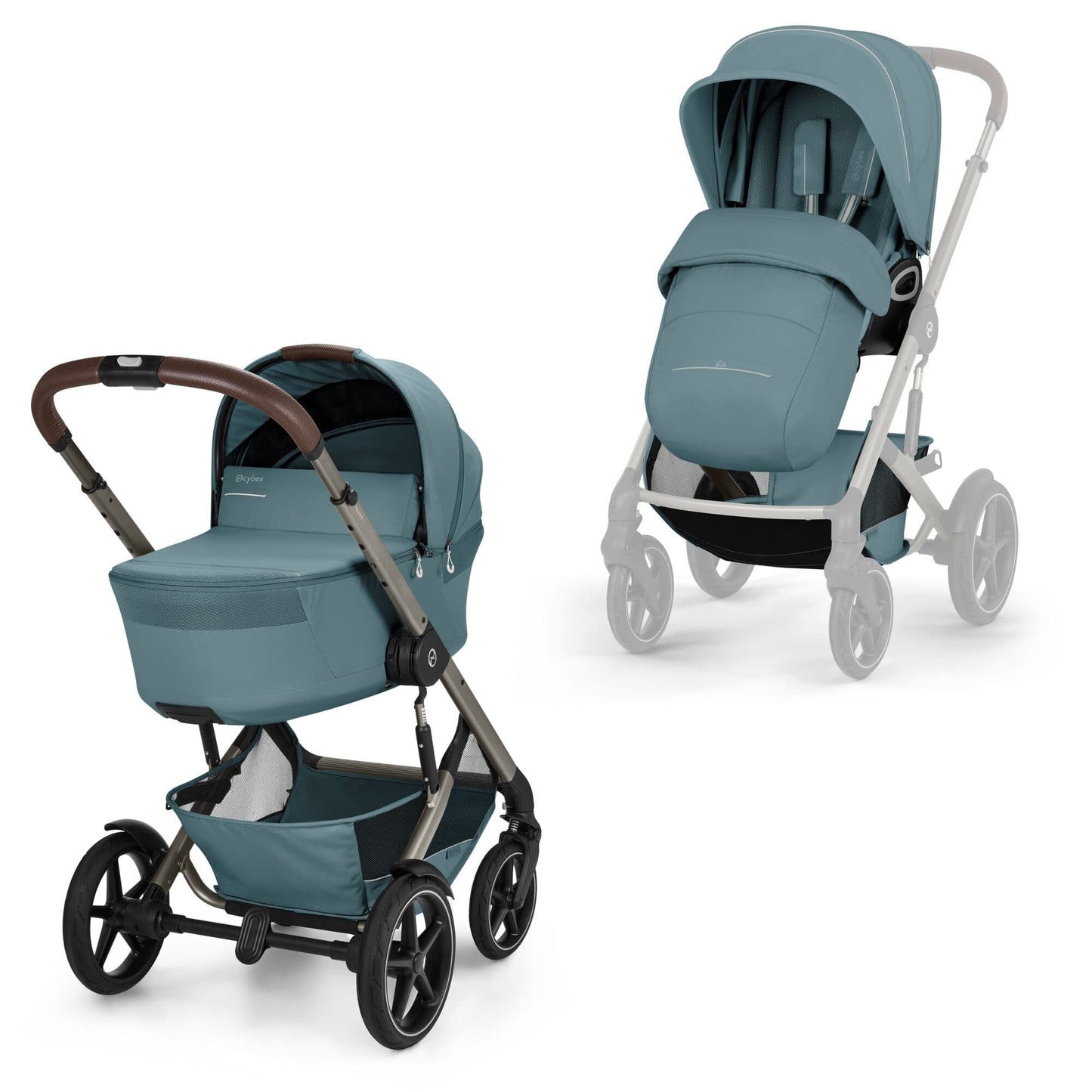 Cybex Talos S Lux with Fold Carrycot - Taupe/Stormy Blue (2026)