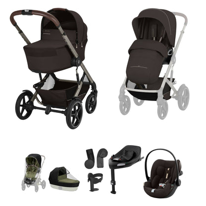 Cybex Talos S Lux (Cloud G3 Plus) Ultimate Travel System - Taupe/Chocolate Brown (2026)