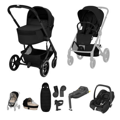 Cybex Balios S Lux (Cabriofix i-Size) Travel System - Moon Black (2026)