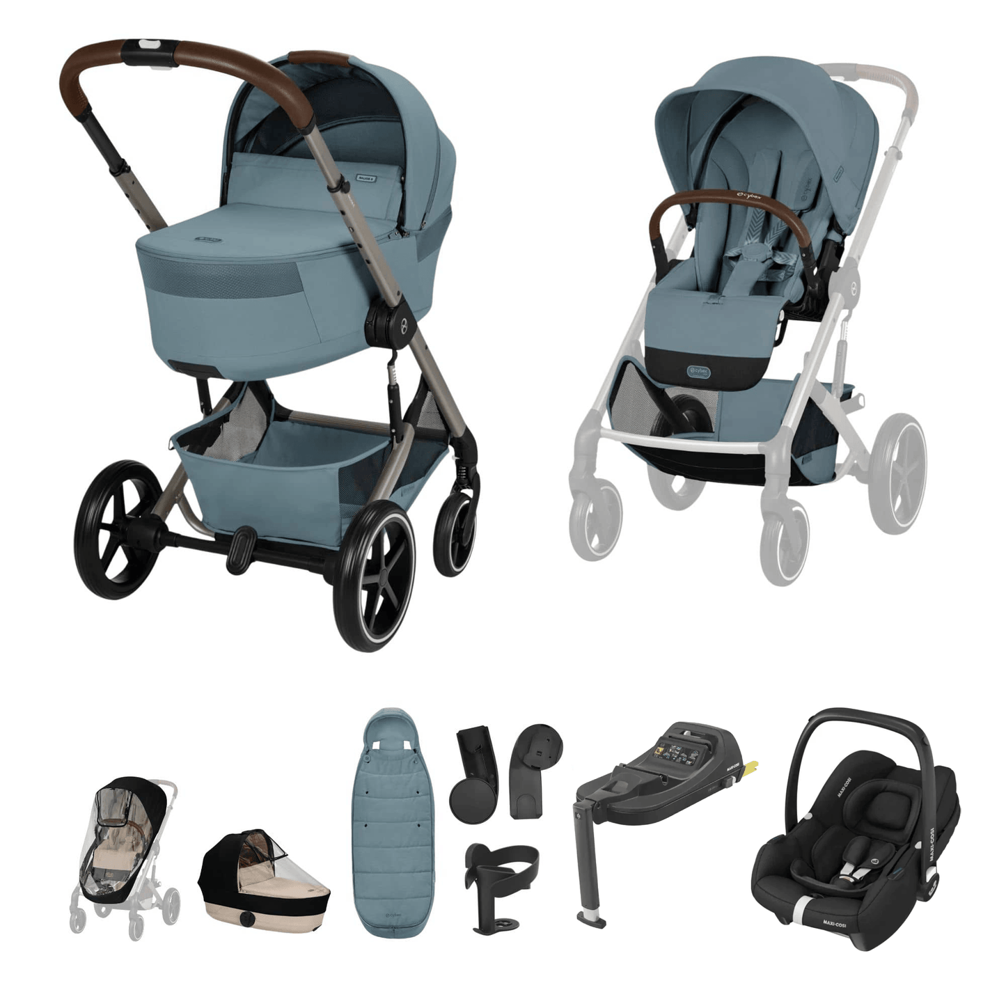 Cybex Balios S Lux (Cabriofix i-Size) Travel System - Stormy Blue (2026)