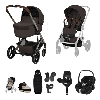 Cybex Balios S Lux (Pebble 360 PRO2) Travel System - Chocolate Brown (2026)