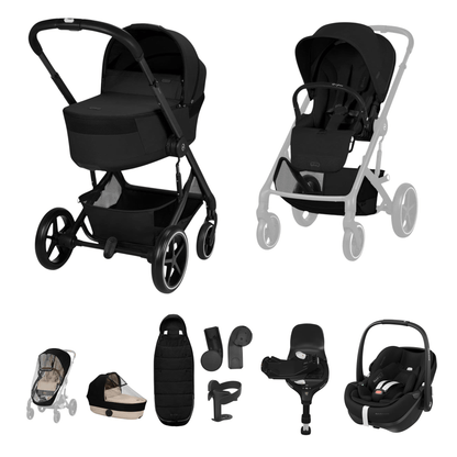 Cybex Balios S Lux (Pebble 360 PRO2) Travel System - Moon Black (2026)