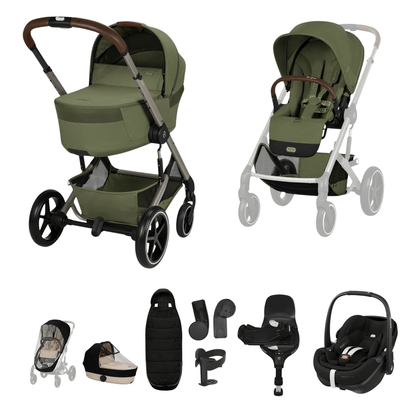 Cybex Balios S Lux (Pebble 360 PRO2) Travel System - Moss Green (2026)