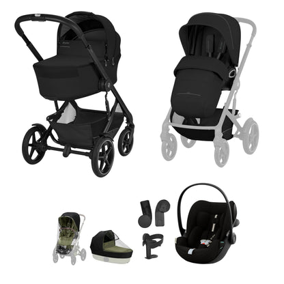 Cybex Talos S Lux (Cloud G3 Plus) Travel System - Black/Moon Black (2026)