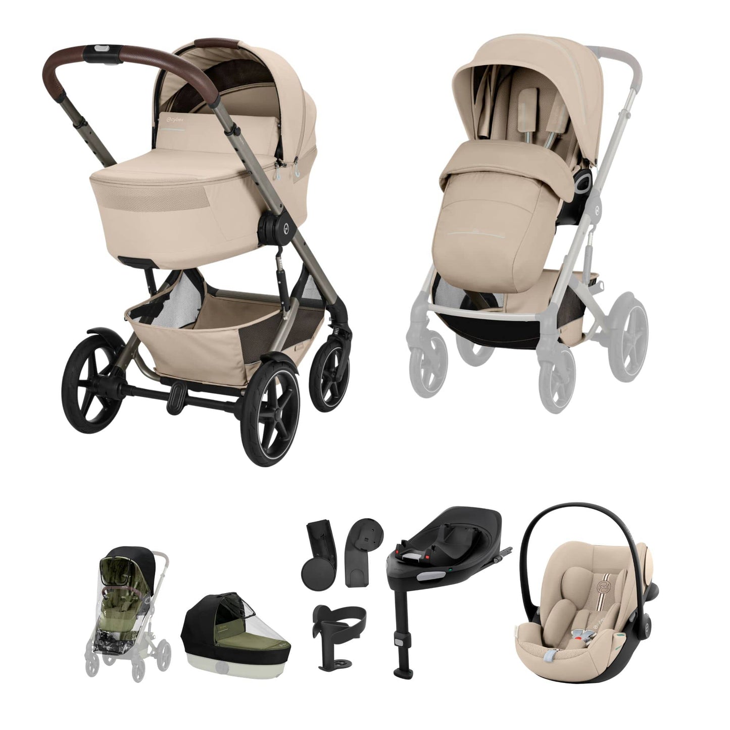 Cybex Talos S Lux (Cloud G3 Plus) Ultimate Travel System - Taupe/Almond Beige (2026)