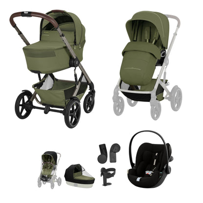 Cybex Talos S Lux (Cloud G3 Plus) Travel System - Taupe/Moss Green (2026)