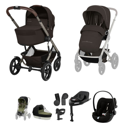 Cybex Talos S Lux (Cloud G3 Plus) Ultimate Travel System - Taupe/Chocolate Brown (2026)