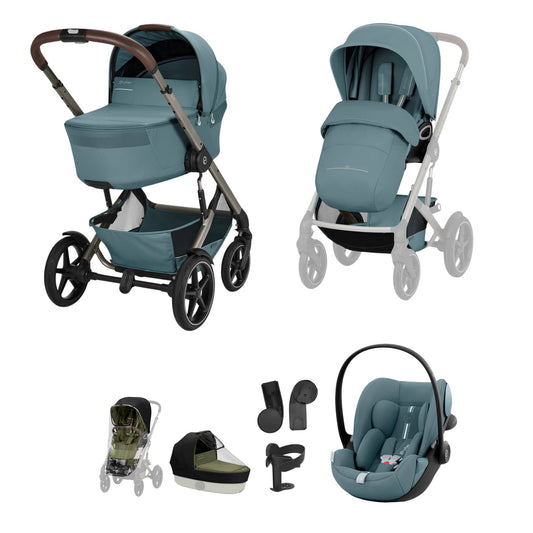Cybex Talos S Lux (Cloud G3 Plus) Travel System - Taupe/Stormy Blue (2026)