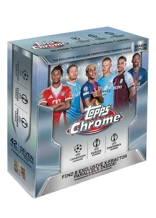 2025-26 Topps Chrome UEFA Club Competitions Mega Box