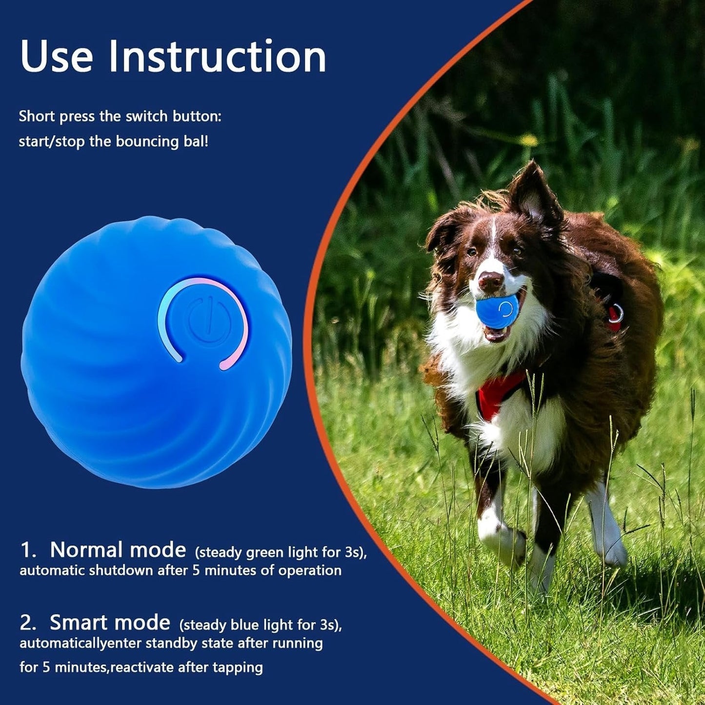 Interactive Rolling Dog Toy Ball – USB Rechargeable Smart Pet Toy | Bakewell Pet Supplies