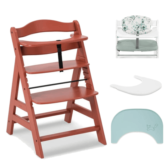 Hauck Alpha+ Wooden Highchair Bundle - Cork