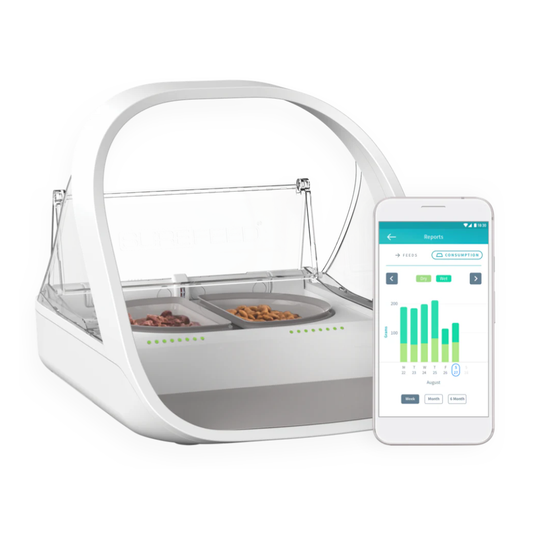 SureFeed Microchip Pet Feeder Connect for Cats & Small Dogs – White