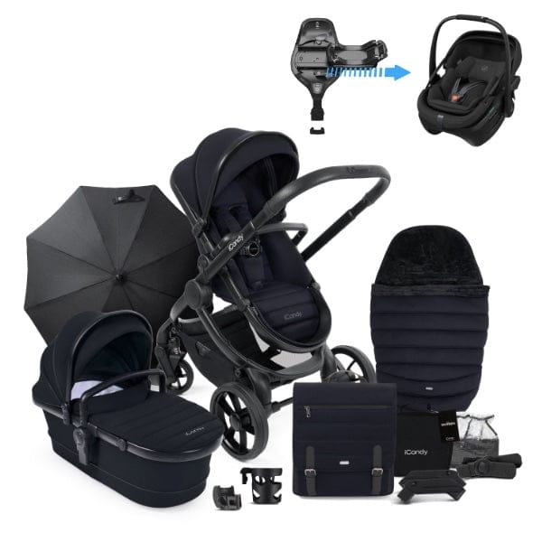 iCandy Peach 7 (Coral Slide Pro) Travel System - Jet / Black Edition
