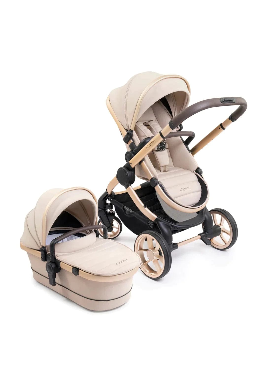 iCandy Peach 7 Cybex Cloud T Complete Travel System Bundle - Biscotti/Cozy Beige