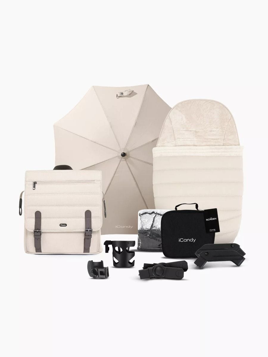 iCandy Peach 7 Cybex Cloud T Complete Travel System Bundle - Biscotti/Cozy Beige