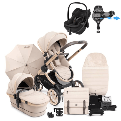 iCandy Peach 7 (Pebble Slide Pro) Travel System - Biscotti