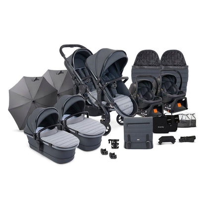 iCandy Peach 7 Twin Travel System (Cocoon) Bundle - Phantom / Truffle