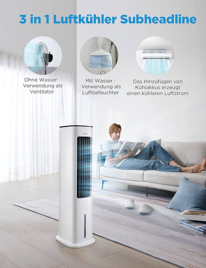 Midea AC100-20ARB 4-in-1 Portable Air Cooler with 5L Water Tank & Remote Control