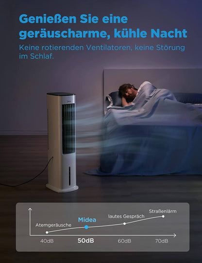 Midea AC100-20ARB 4-in-1 Portable Air Cooler with 5L Water Tank & Remote Control