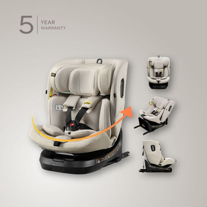 Jovikids Ranger TT i-Size 360 Rotating Car Seat - Milkstone