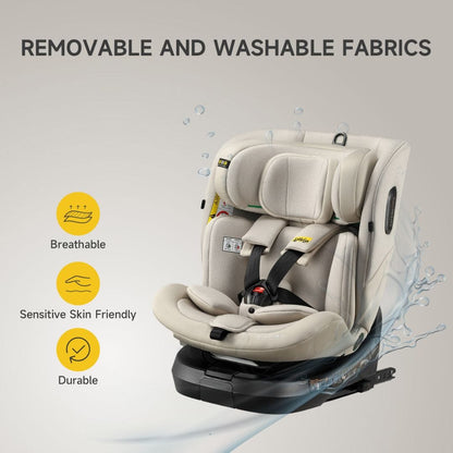 Jovikids Ranger TT i-Size 360 Rotating Car Seat - Milkstone