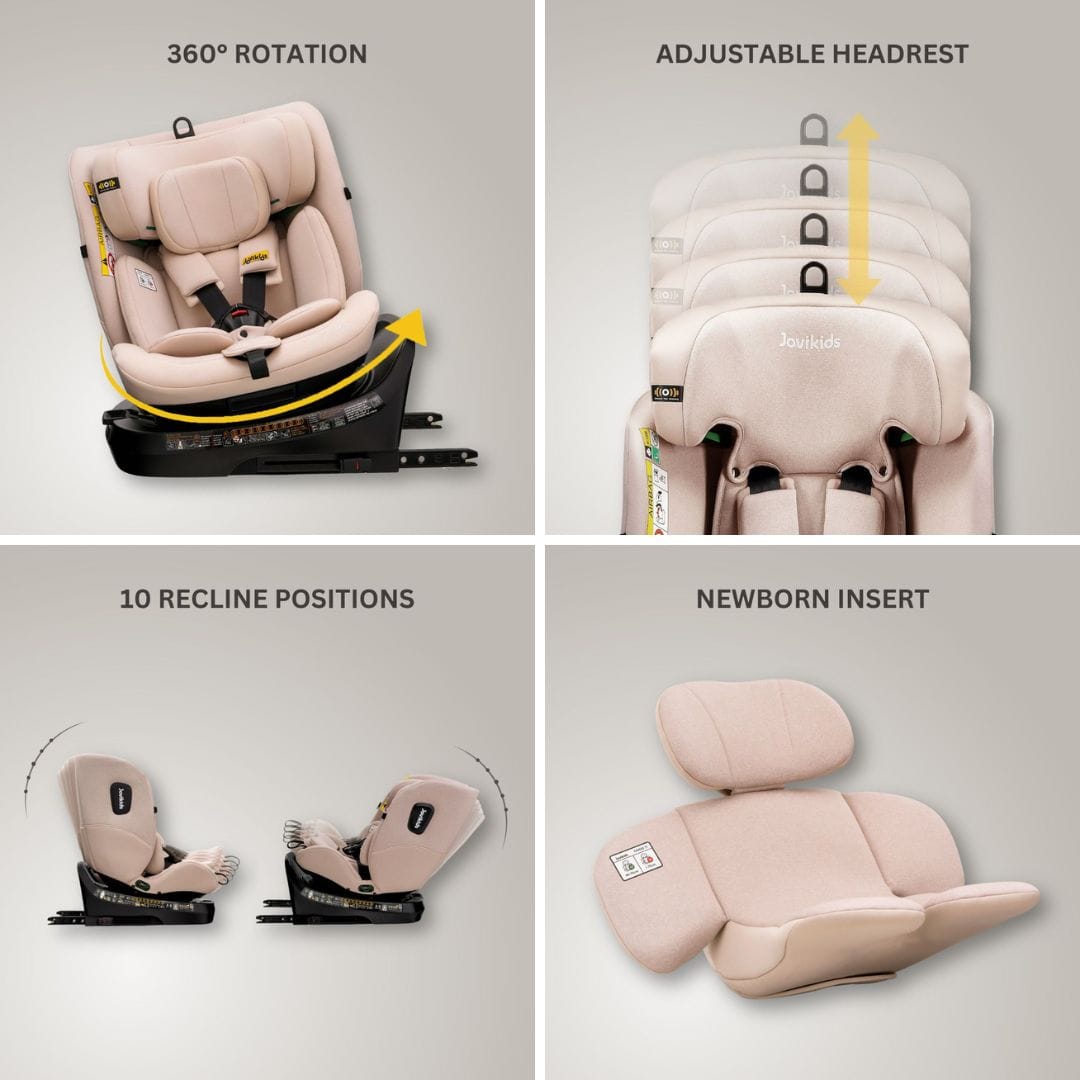 Jovikids Ranger TT i-Size 360 Rotating Car Seat - Rosewood