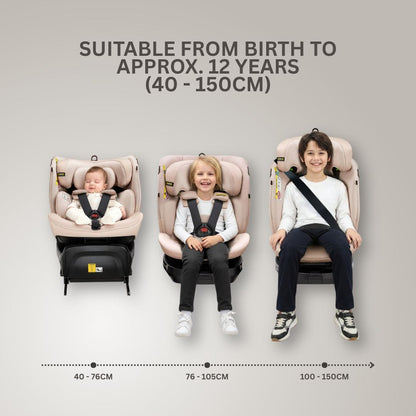 Jovikids Ranger TT i-Size 360 Rotating Car Seat - Rosewood