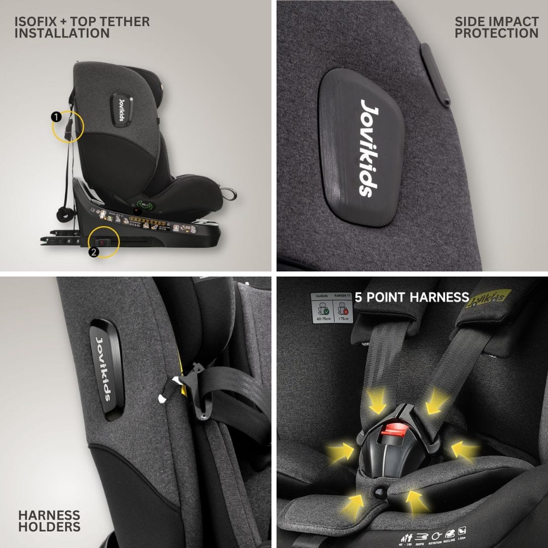 Jovikids Ranger TT i-Size 360 Rotating Car Seat - Twilight