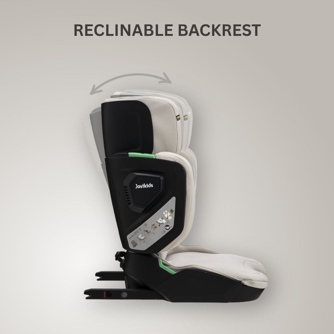 Jovikids Rober+ Folding Highback Booster Seat - Milkstone