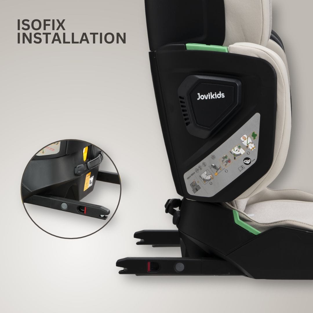 Jovikids Rober+ Folding Highback Booster Seat - Milkstone