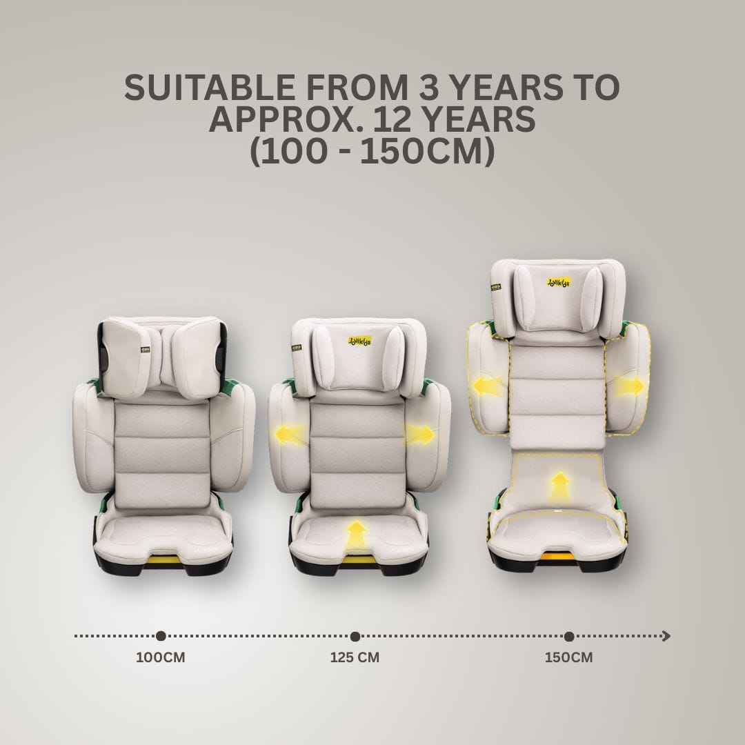 Jovikids Rober+ Folding Highback Booster Seat - Milkstone