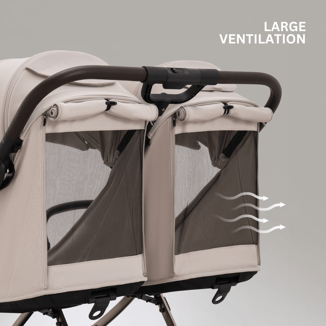 JoviKids Ayla Twin Stroller - Dawn Beige