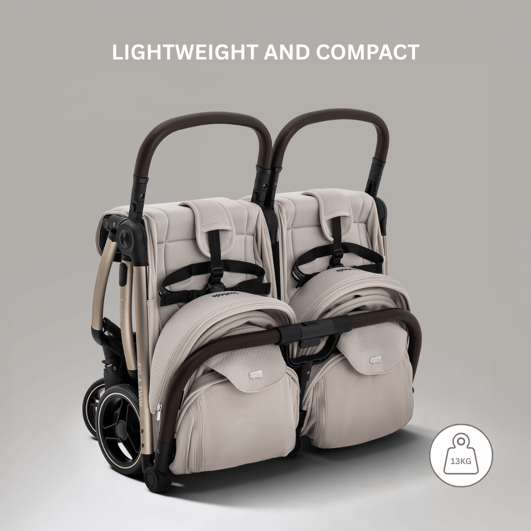 JoviKids Ayla Twin Stroller - Dawn Beige