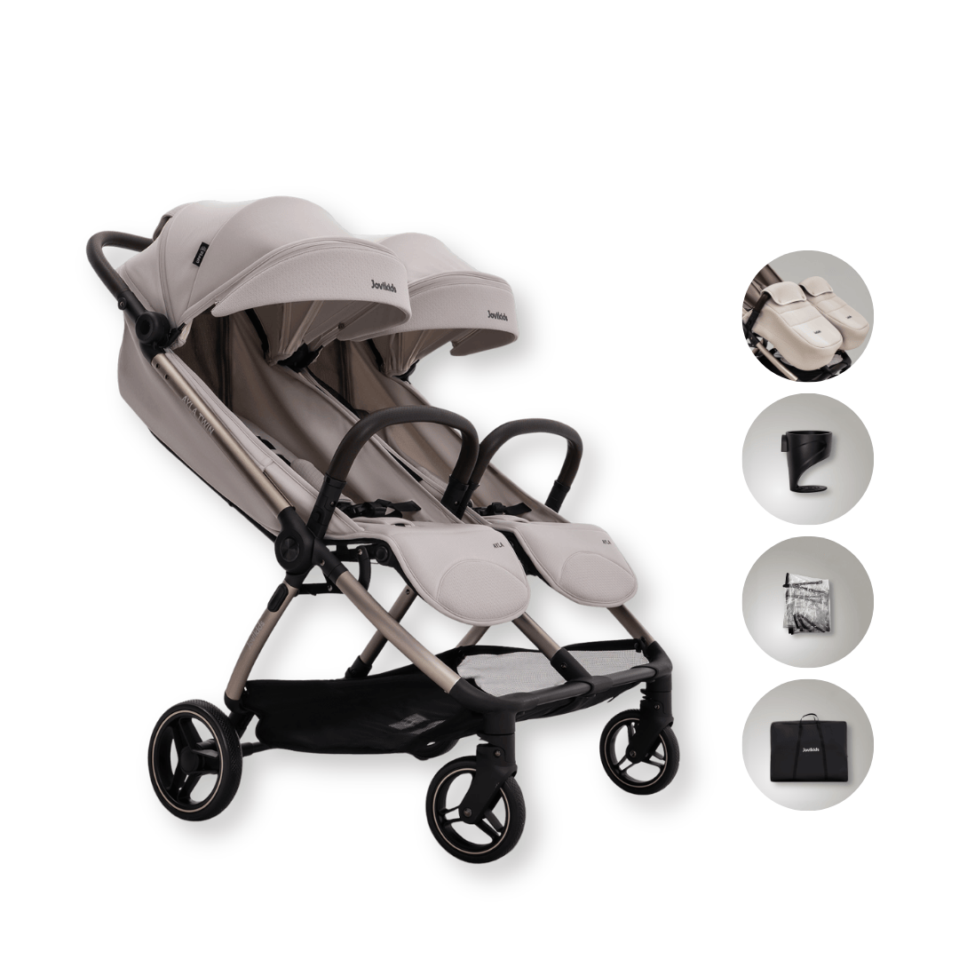 JoviKids Ayla Twin Stroller - Dawn Beige
