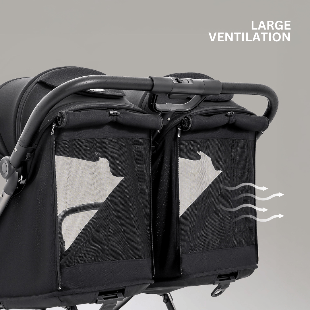 JoviKids Ayla Twin Stroller - Urban Black