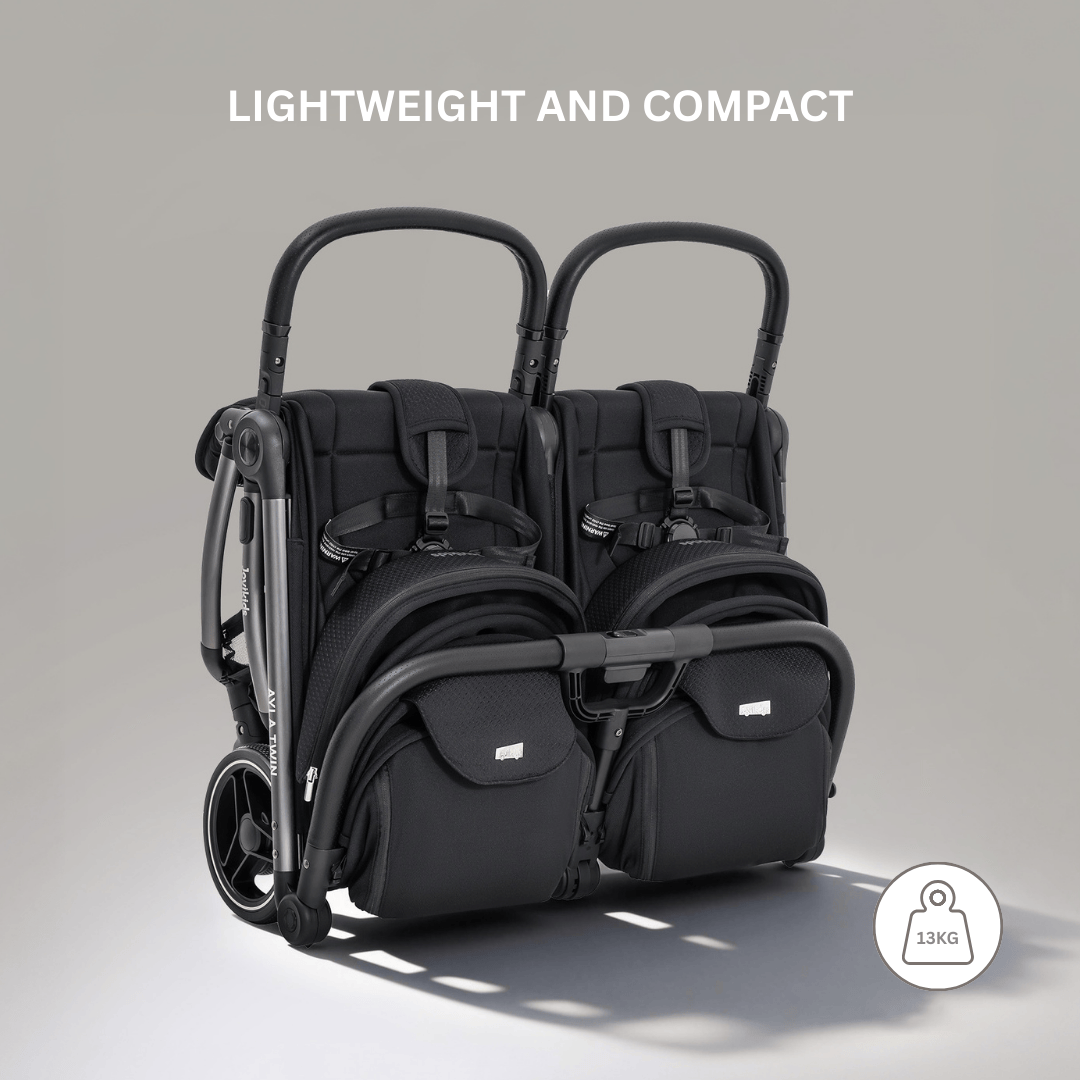 JoviKids Ayla Twin Stroller - Urban Black