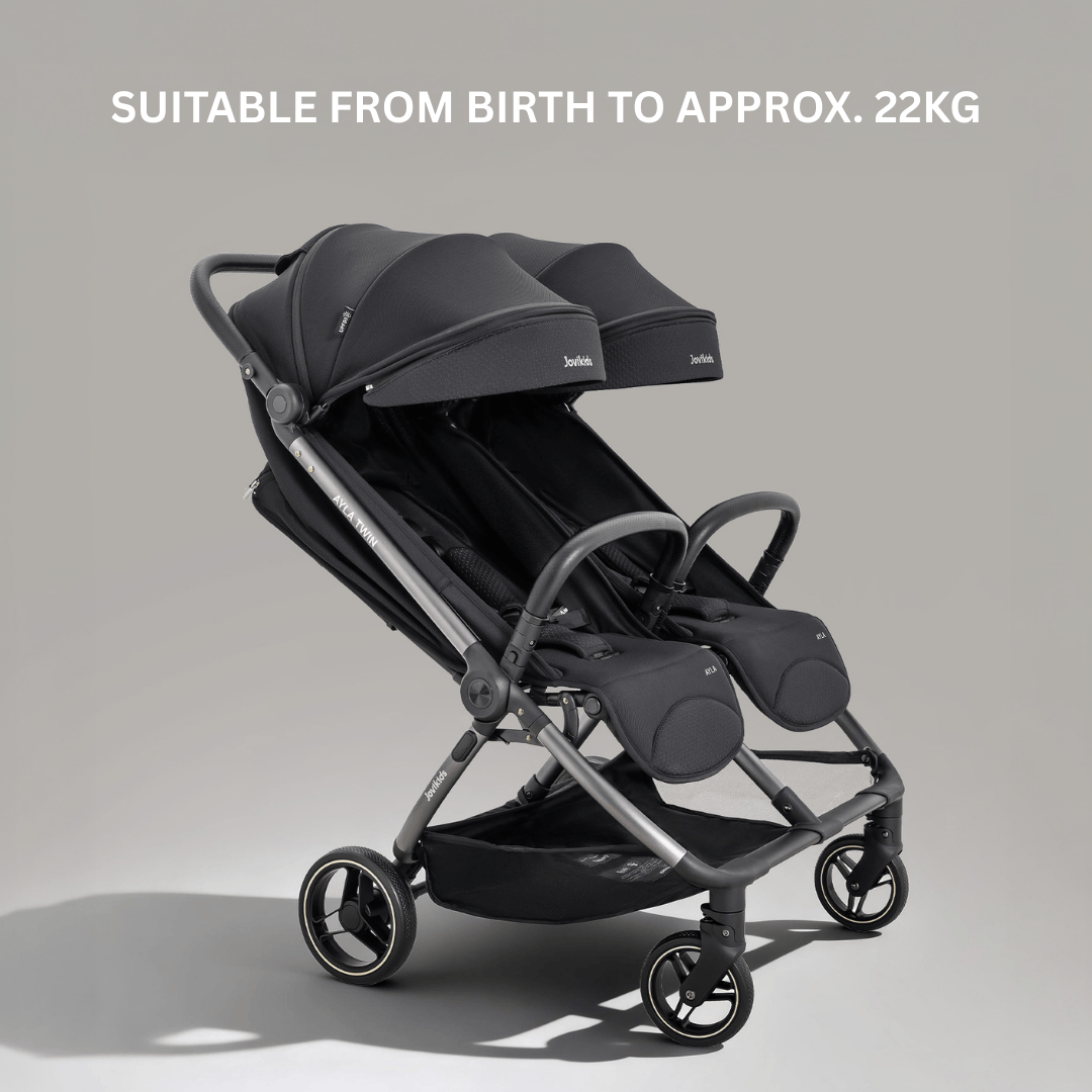 JoviKids Ayla Twin Stroller - Urban Black