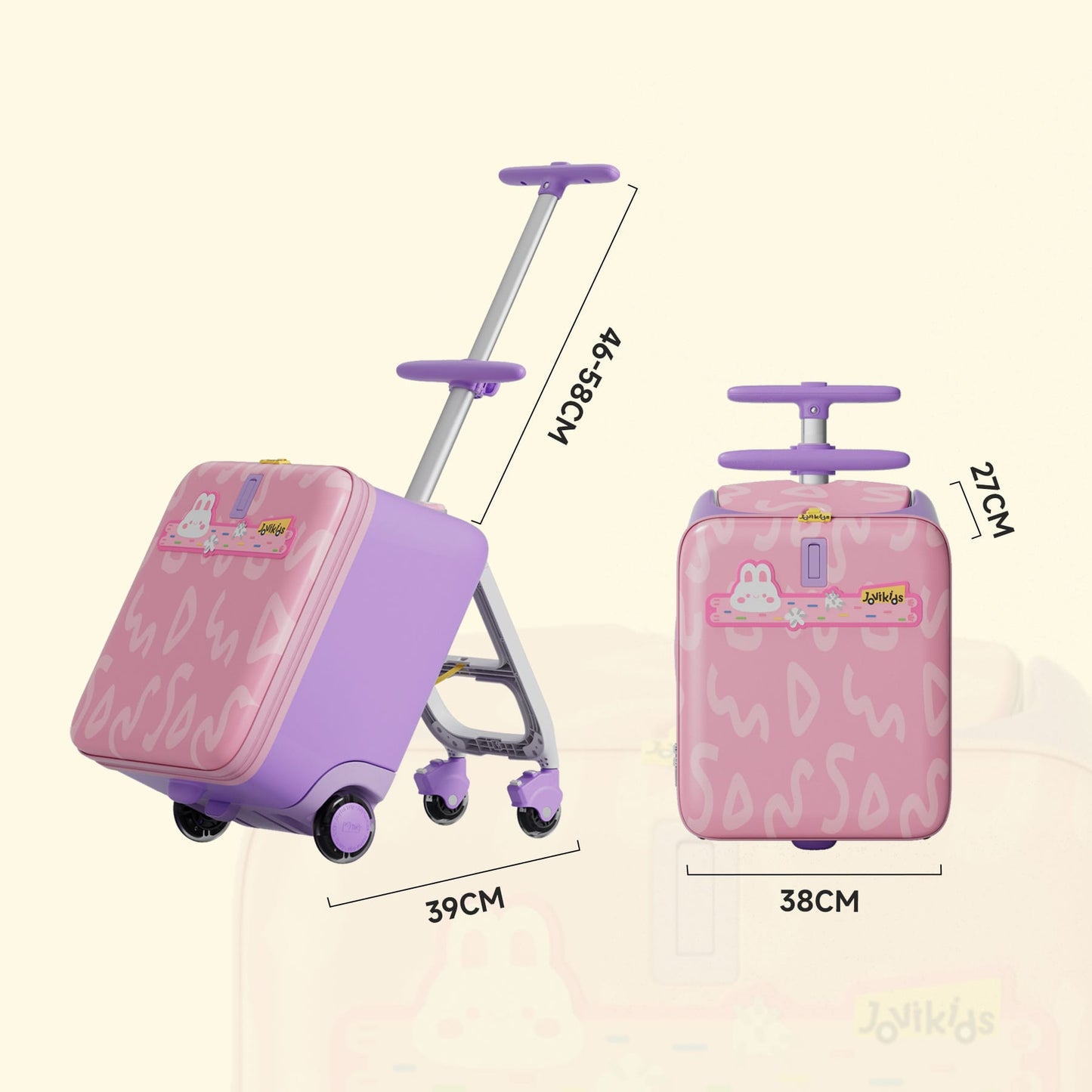 Jovikids JoyRide 3-in-1 Children's Ride-on Suitcase - Pink