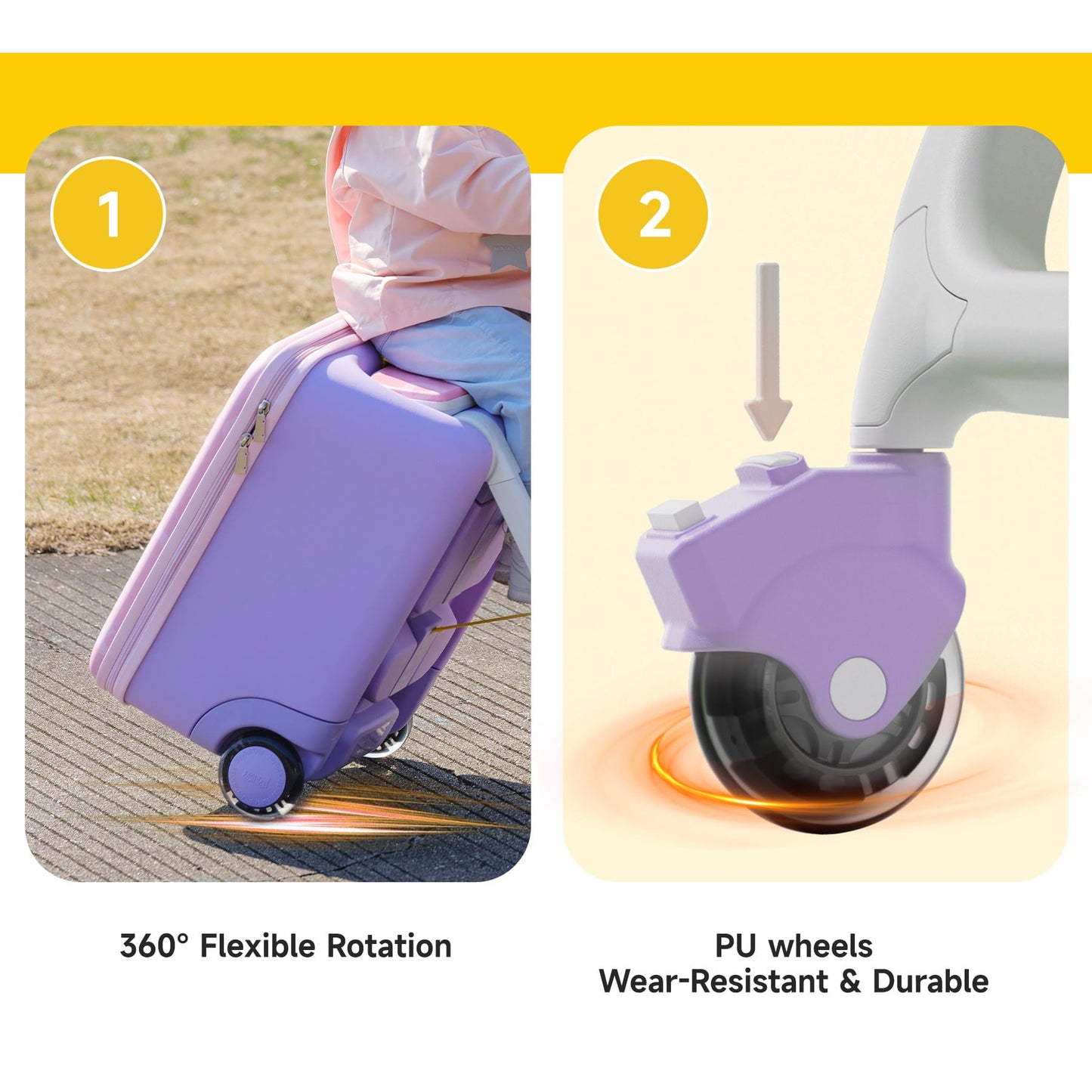 Jovikids JoyRide 3-in-1 Children's Ride-on Suitcase - Pink