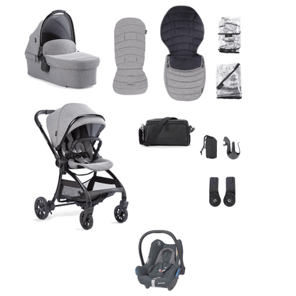 Junior Jones Aylo (Cabriofix) Car Seat Bundle - Grey Marl/Graphite