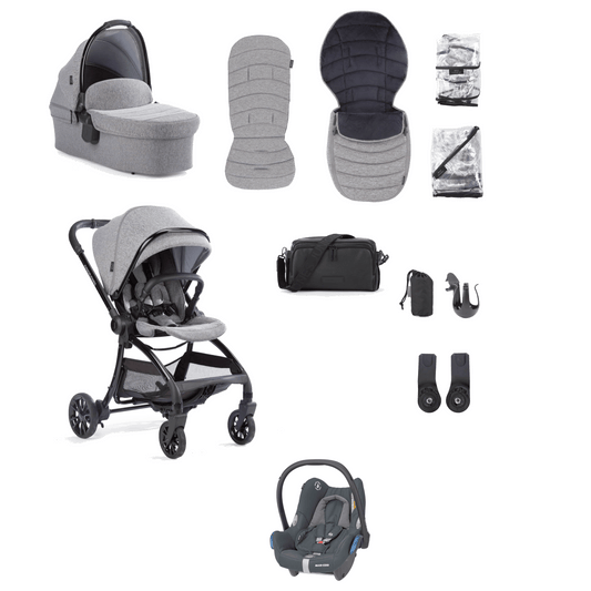 Junior Jones Aylo (Cabriofix) Car Seat Bundle - Grey Marl/Graphite