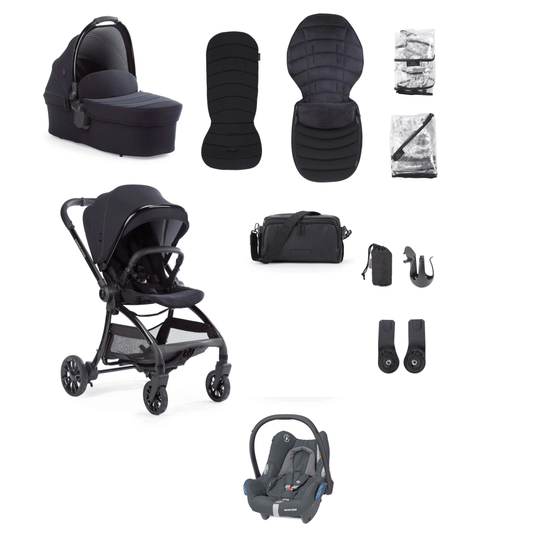 Junior Jones Aylo (Cabriofix) Car Seat Bundle - Rich Black/Graphite