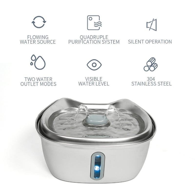 Stainless Steel Cat Water Fountain