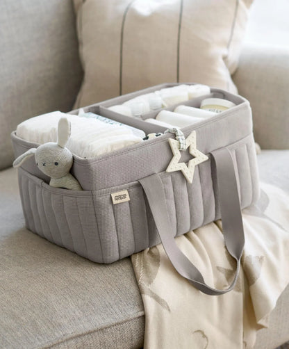 Mamas & Papas Nappy Caddy - Grey Waffle